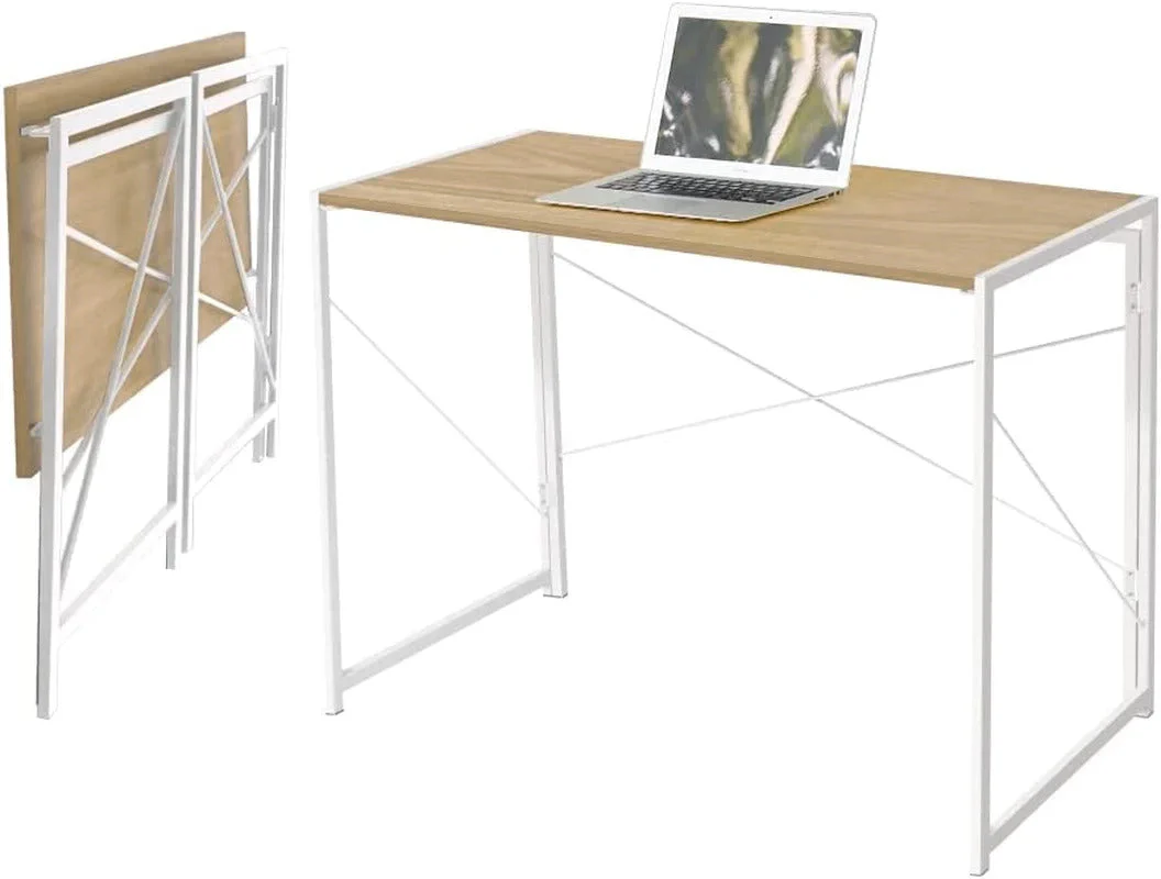 Epic Folding Computer Desk (Oak) - Image 6