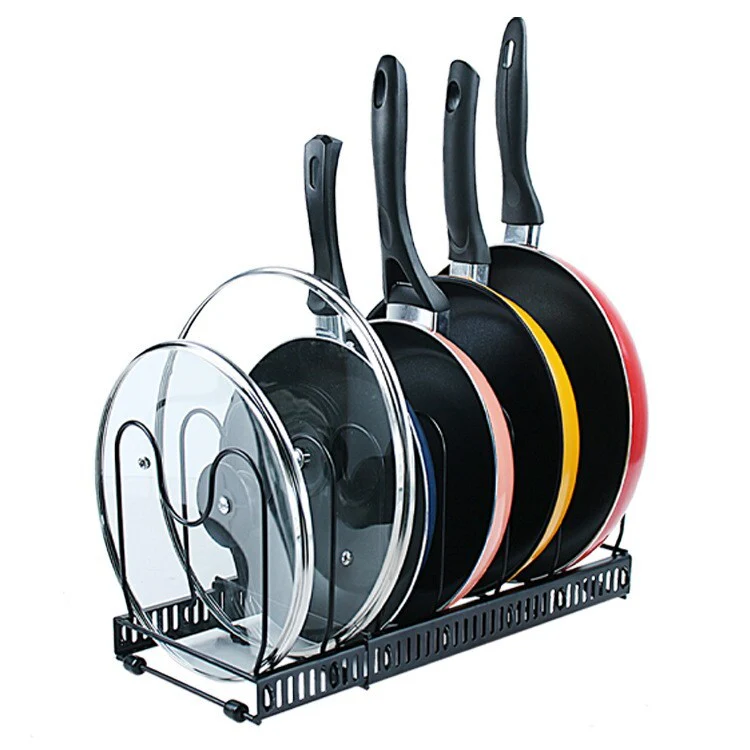 Expandable Pan Rack Pot Lid Holder Kitchen Cookware Storage Organizer - Image 11