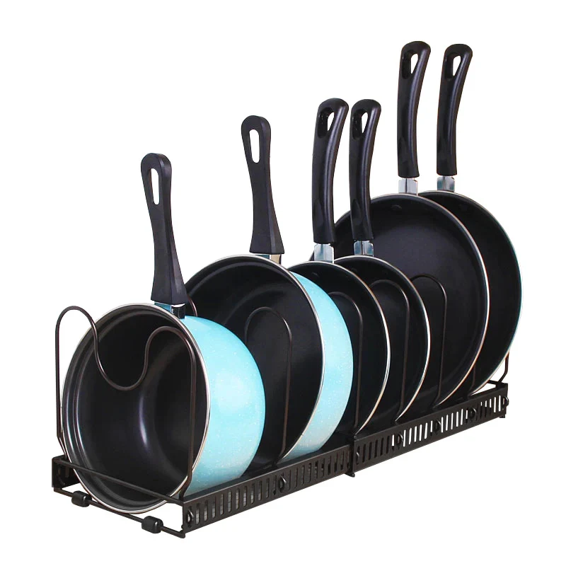 Expandable Pan Rack Pot Lid Holder Kitchen Cookware Storage Organizer - Image 13