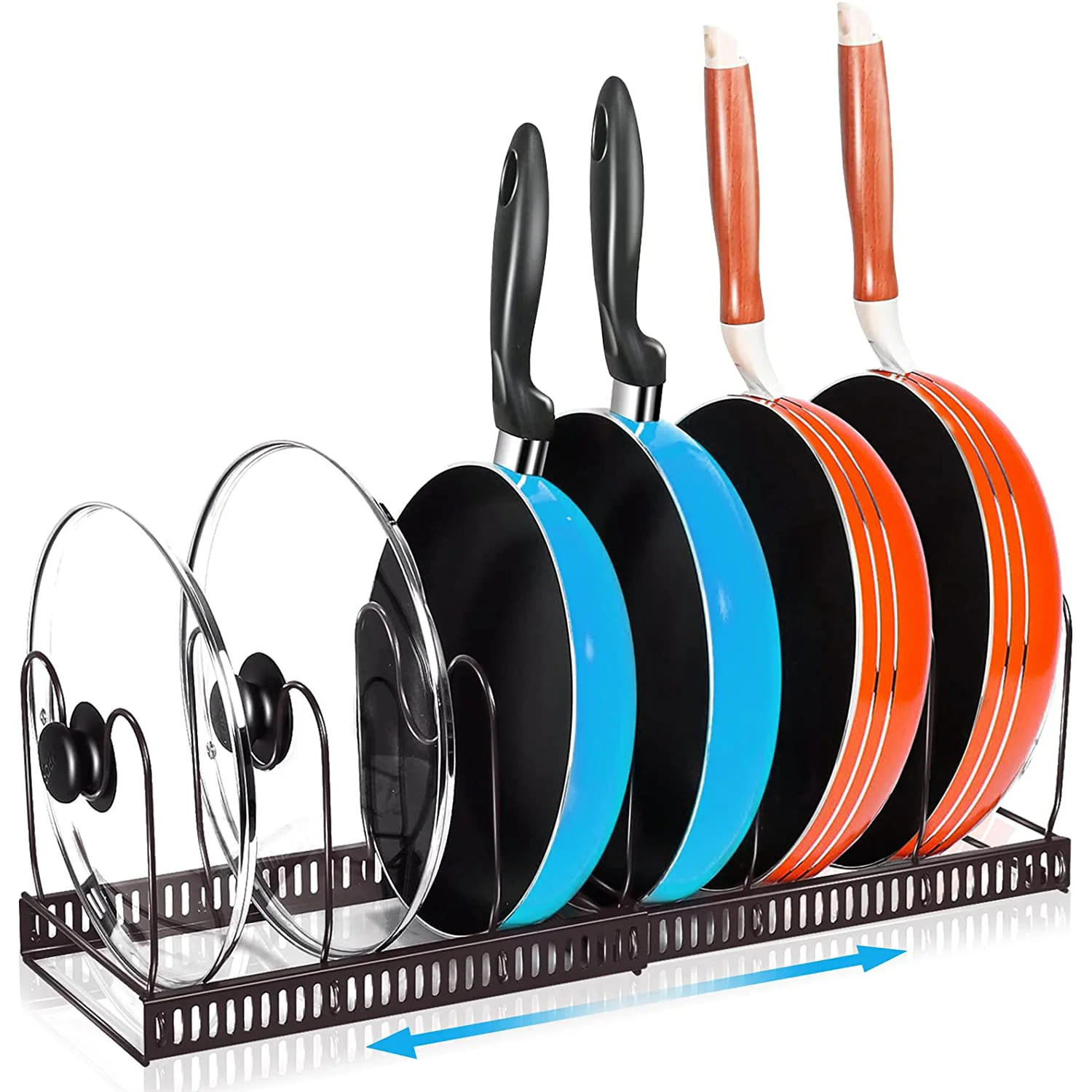 Expandable Pan Rack Pot Lid Holder Kitchen Cookware Storage Organizer - Image 3
