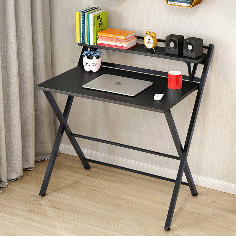 Express Folding Desk with Shelf (Black) - Image 7