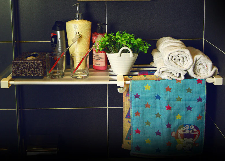 Extendable Clothes Shelf Closet Bathroom Kitchen Organiser 50-80cm - Image 7