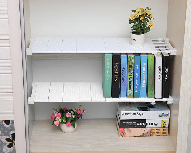 Extendable Clothes Shelf Closet Organiser 50-80cm - Image 4