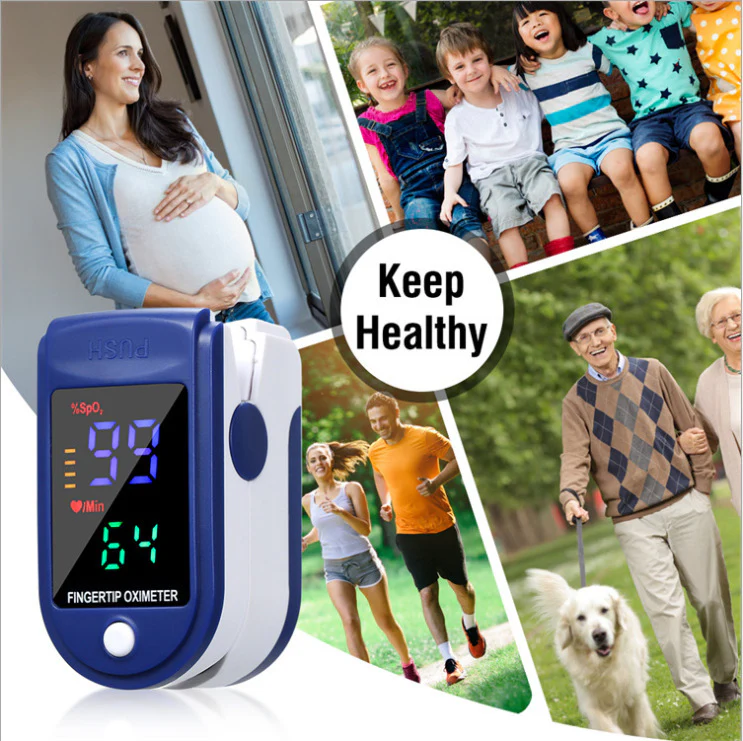 Finger Pulse Oximeter Blood Oxygen Saturation Monitor Heart Rate - Image 10