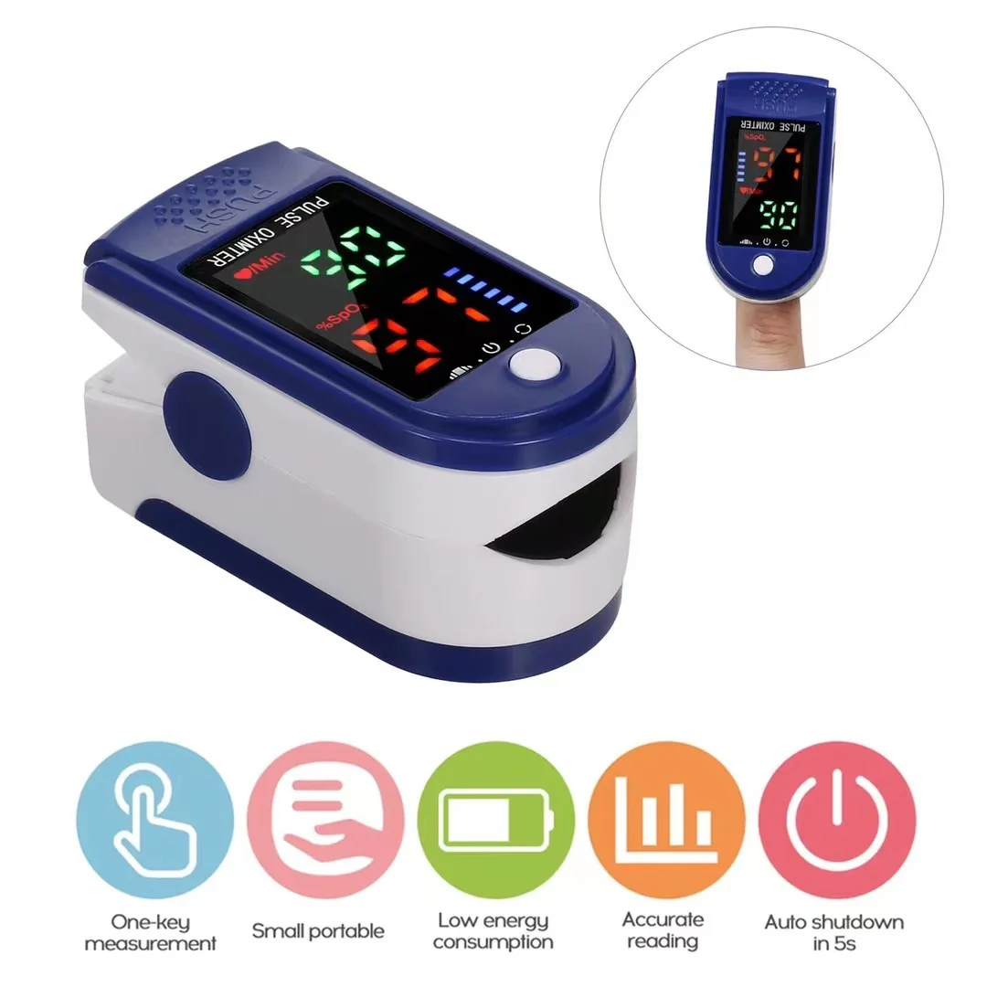 Finger Pulse Oximeter Blood Oxygen Saturation Monitor Heart Rate - Image 13