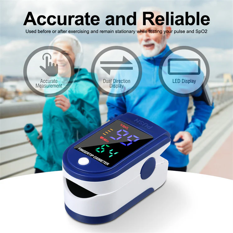 Finger Pulse Oximeter Blood Oxygen Saturation Monitor Heart Rate - Image 4