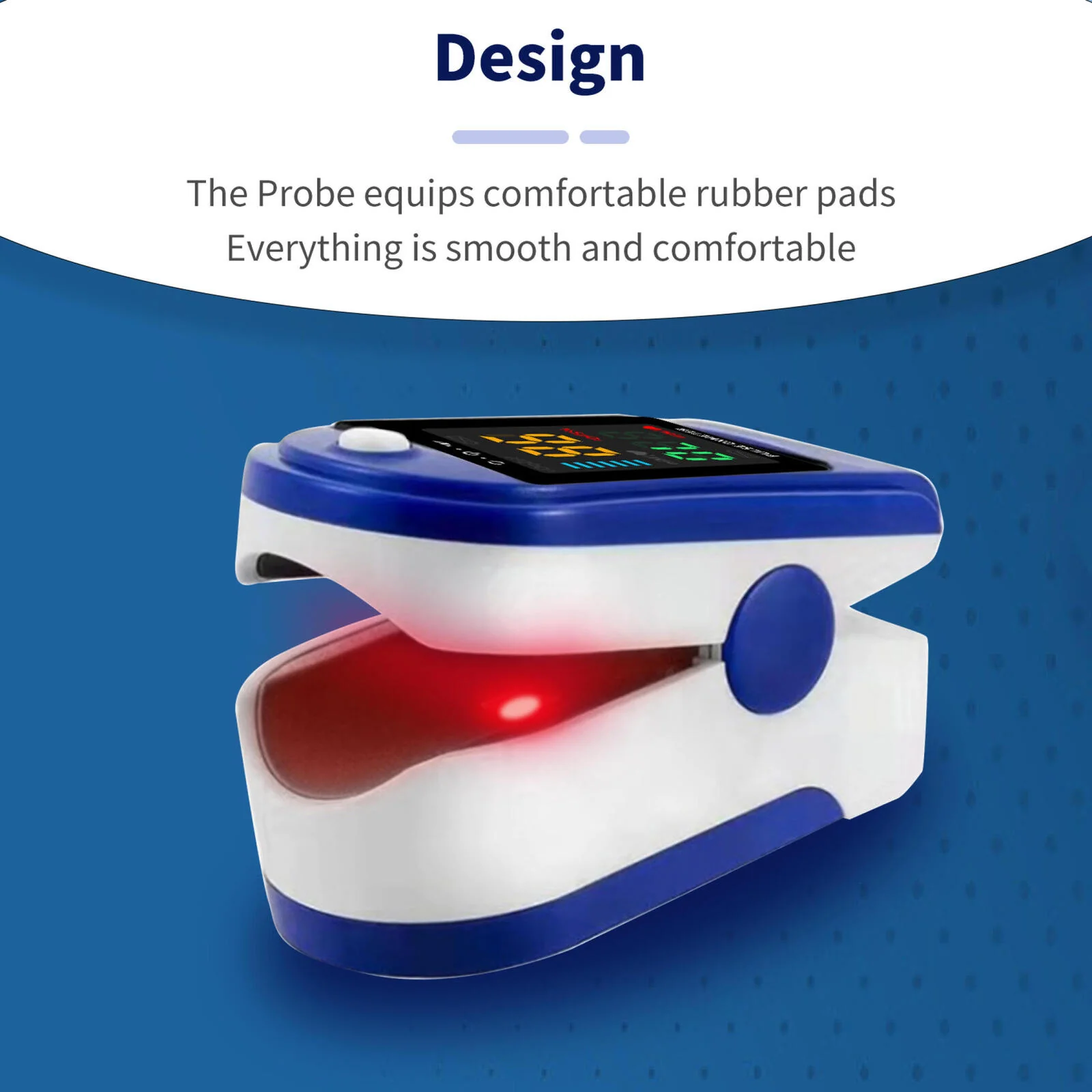 Finger Pulse Oximeter Blood Oxygen Saturation Monitor Heart Rate - Image 8