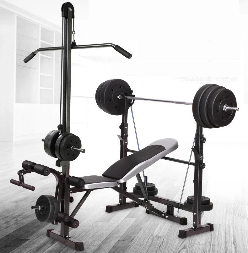 Fitpal 6 In 1 Multi-Station Weight Bench Press Pull Down Home Gym - Image 4