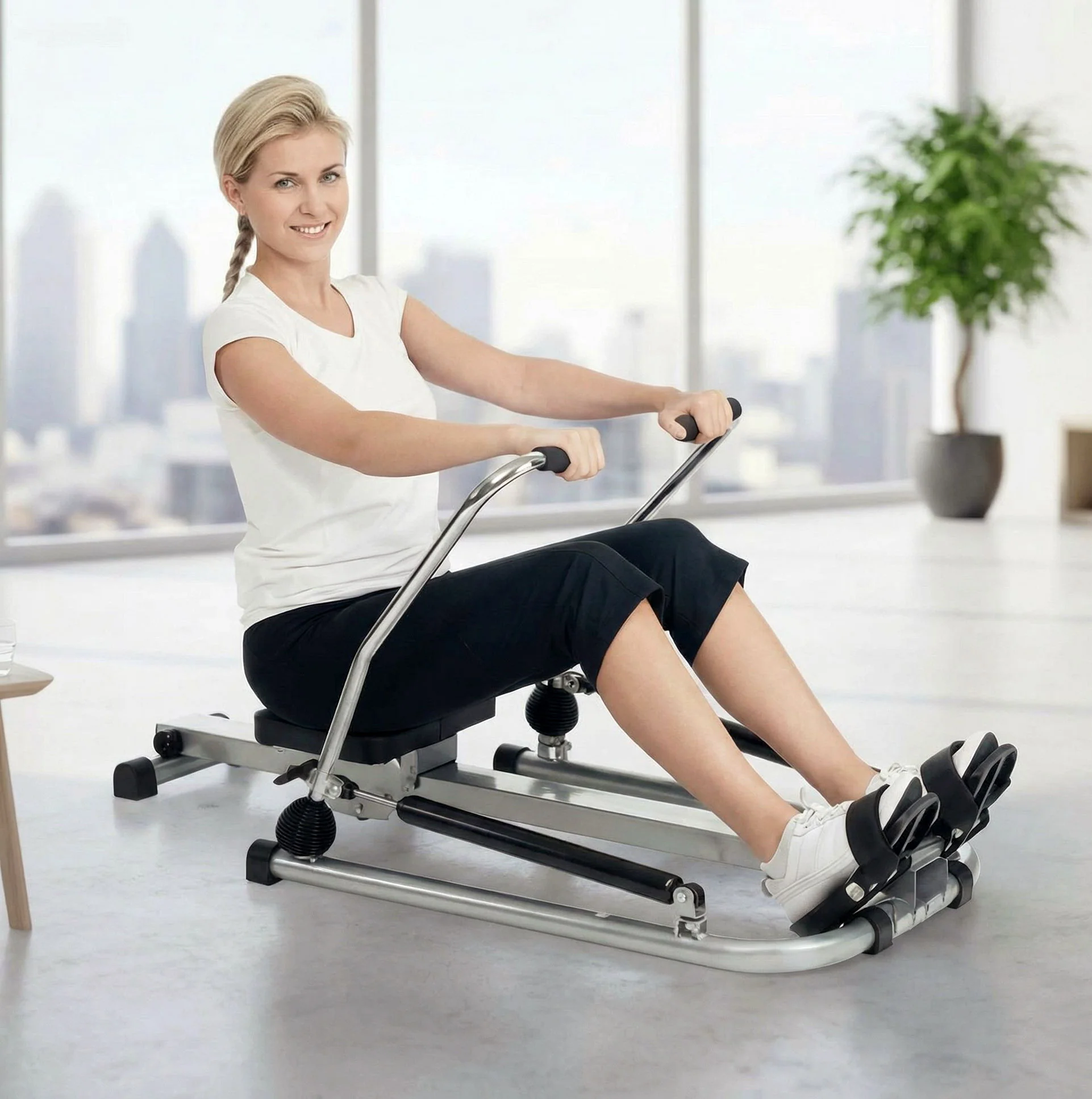 Fitplus Fitness Hydraulic Rowing Machine Home Gym Full Body Rower - Image 16