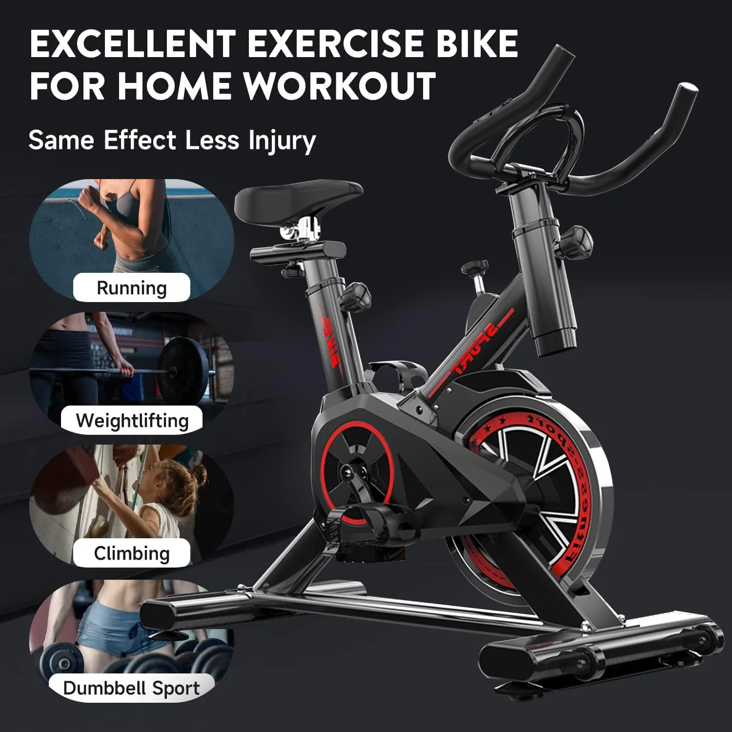 Fitplus Power Advanced Stationary Fitness Exercise Spin Bike - Image 6