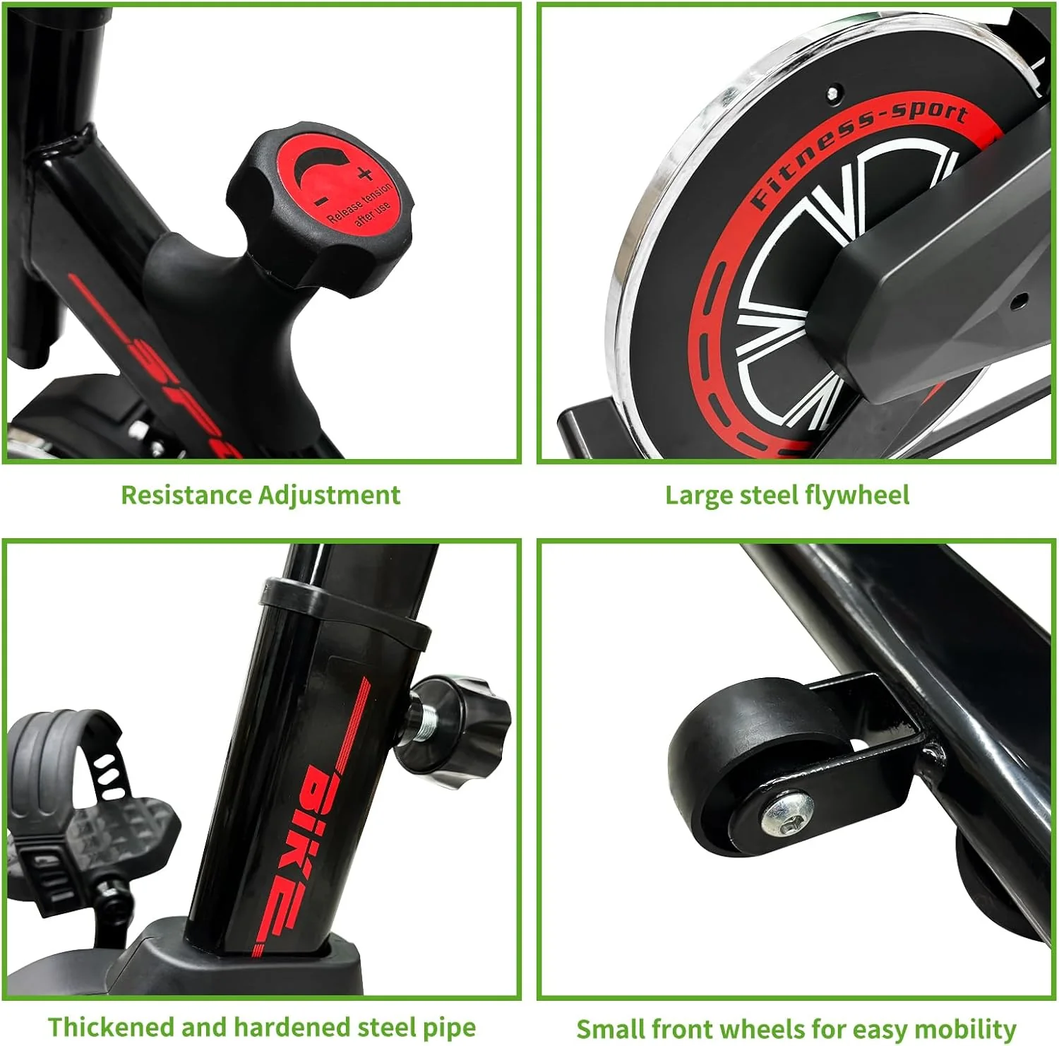 Fitplus Power Advanced Stationary Fitness Exercise Spin Bike - Image 7