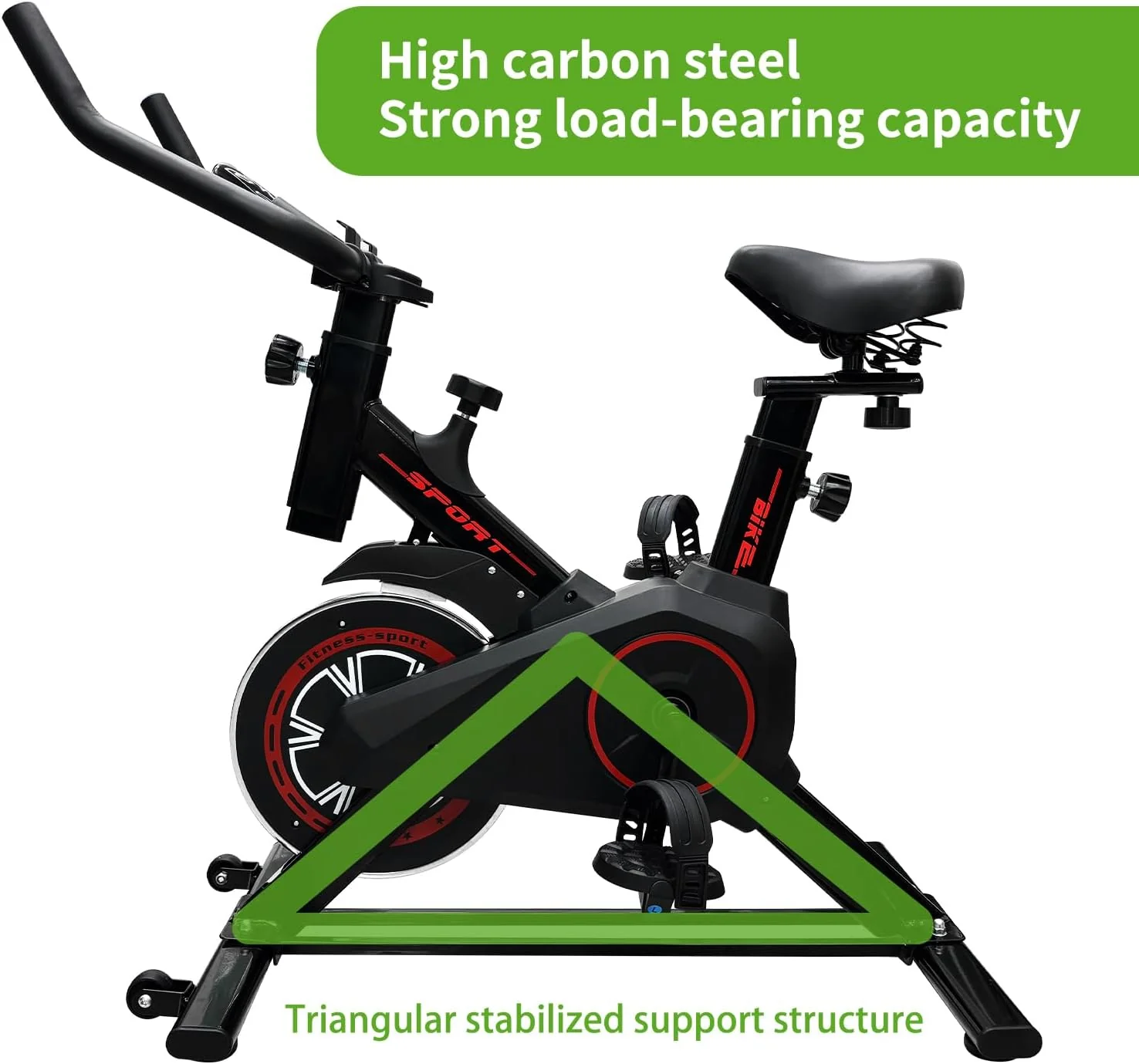 Fitplus Pro Advanced Stationary Fitness Exercise Spin Bike - Image 13