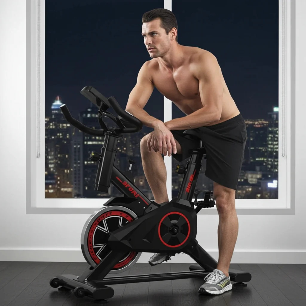 Fitplus Pro Advanced Stationary Fitness Exercise Spin Bike - Image 17