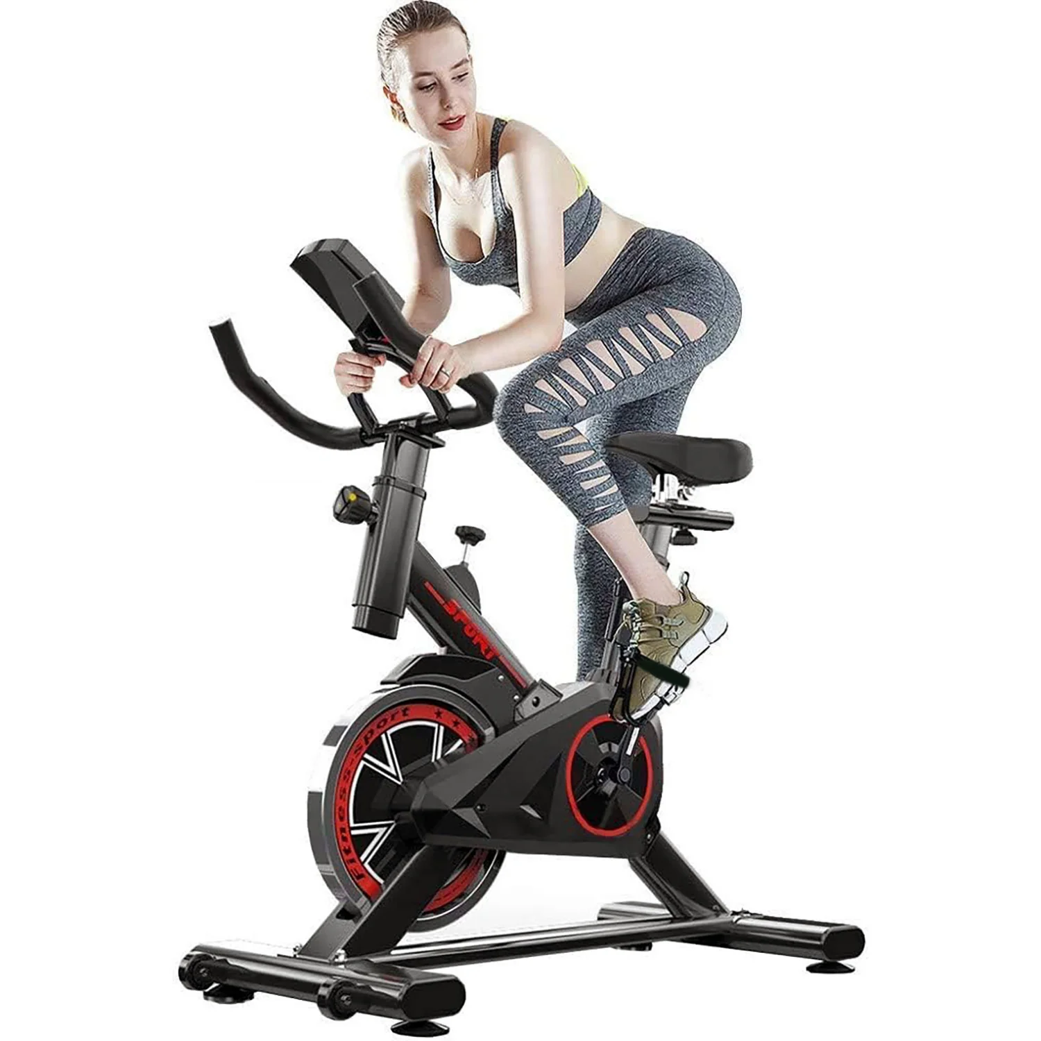 Fitplus Pro Advanced Stationary Fitness Exercise Spin Bike - Image 7