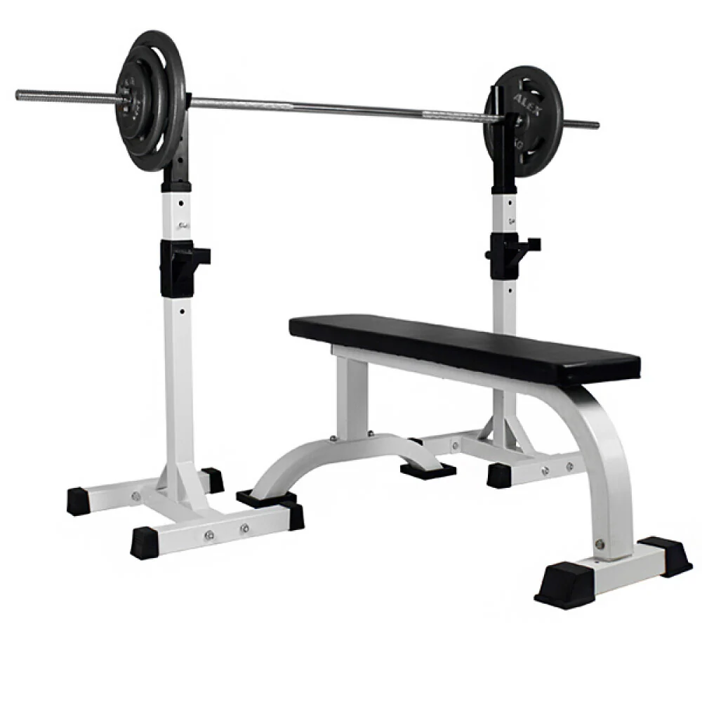 Fitplus Squat Rack Bench Press Weight Lifting Stand Pair - Image 8