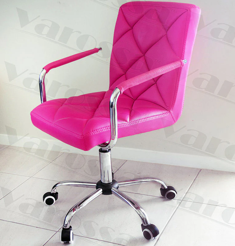 Focus PU Leather Office Chair (Hot Pink) - Image 5