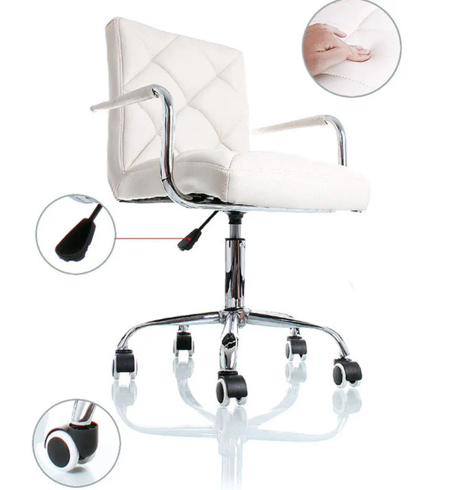 Focus PU Leather Office Chair (White) - Image 6
