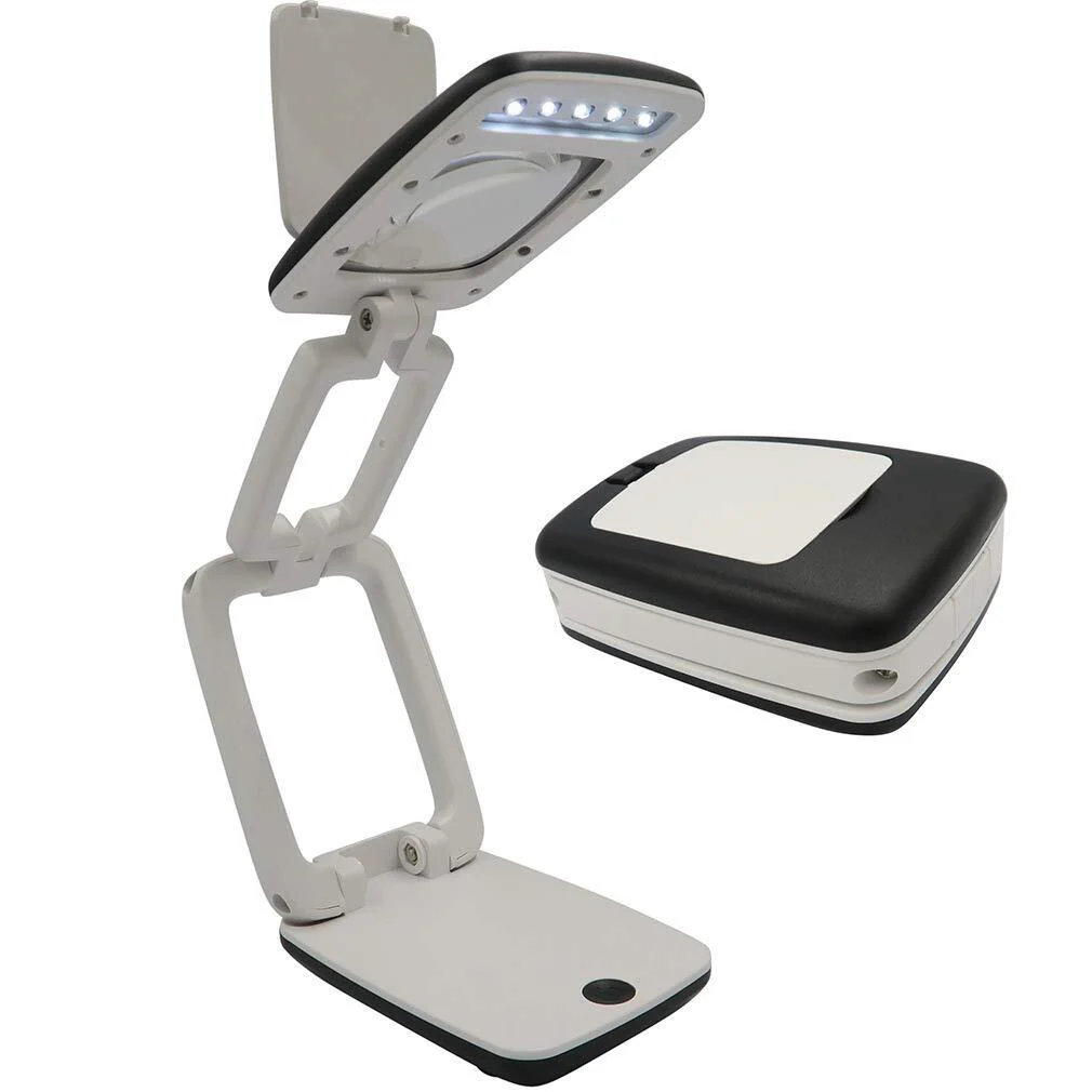 Foldable Desktop Magnifier Lamp Magnifying Glass with Adjustable LED Lights - Image 17
