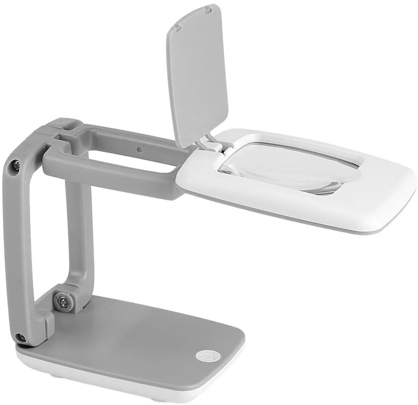 Foldable Desktop Magnifier Lamp Magnifying Glass with Adjustable LED Lights - Image 7