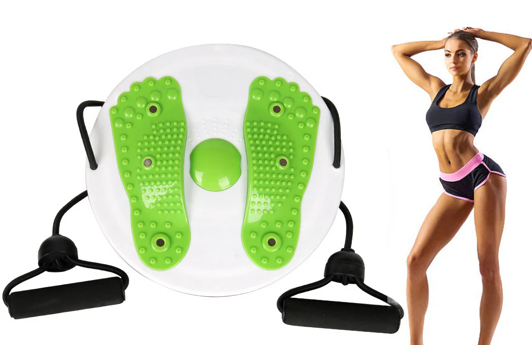 Foot Massaging Waist Twist Board with Resistance Bands - Image 5