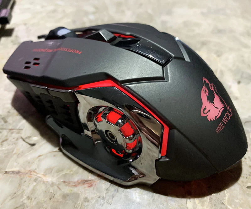 Free Wolf X8 Gaming Wireless Mechanical RGB Optical Mouse (Black) - Image 21