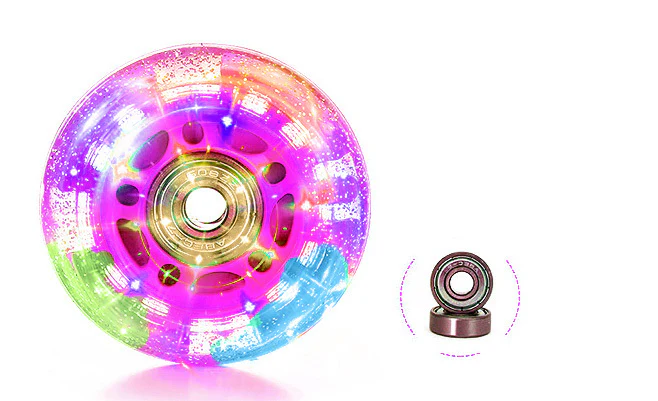 Full LED Adjustable Roller Blades Inline Skates (Pink, L) - Image 5