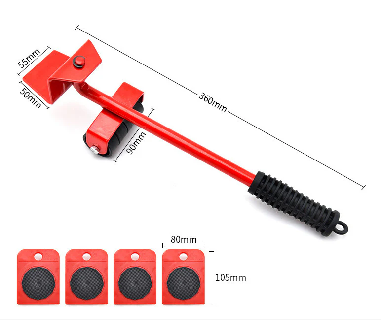 Furniture Lifter Moving System Mover Glider Slider Roller Tool Set - Image 10