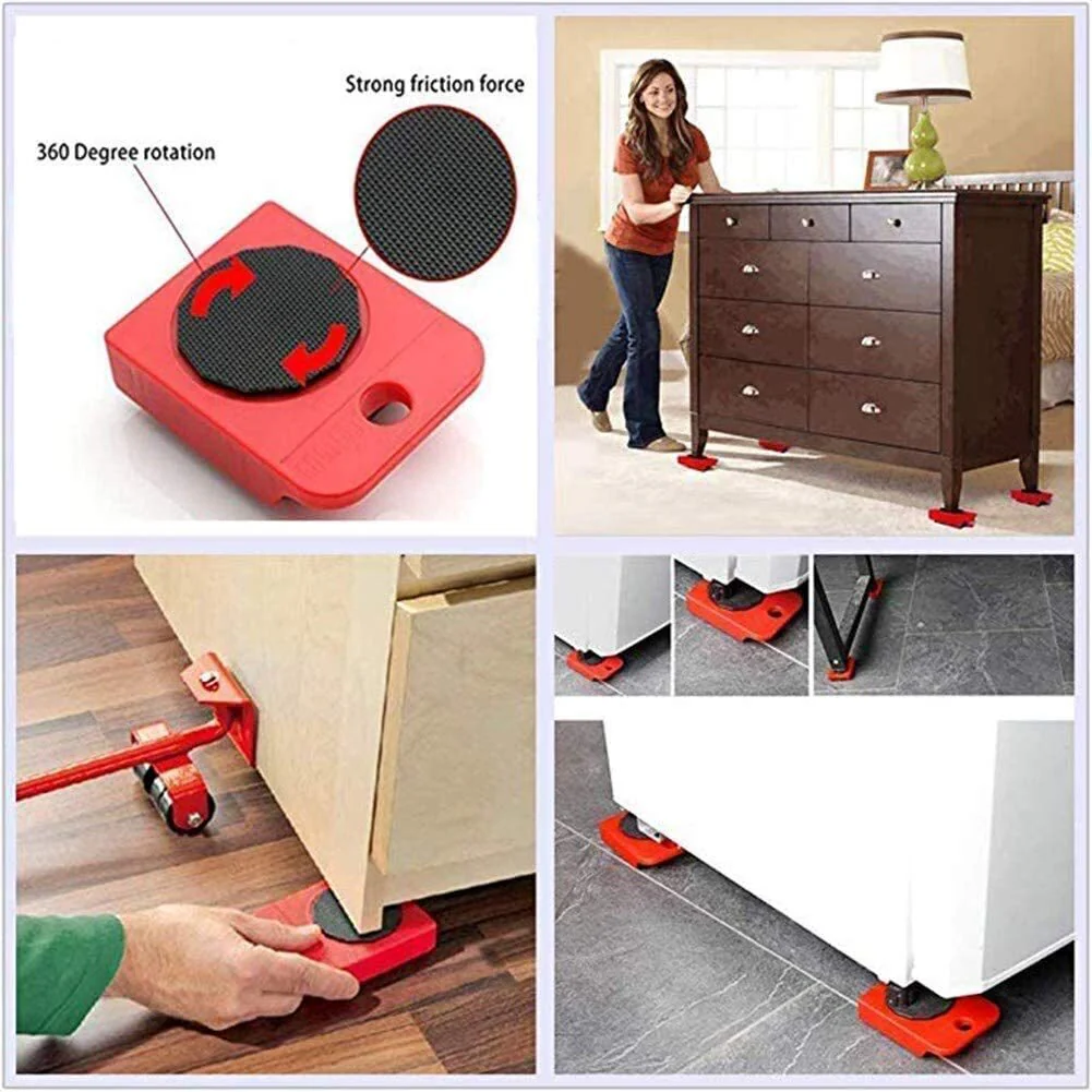 Furniture Lifter Moving System Mover Glider Slider Roller Tool Set - Image 3