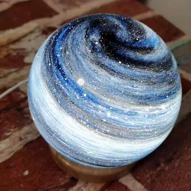 Galaxy Planet Lamp World Globe LED Light Cool Gift Home Office Decor Ornament - Image 10
