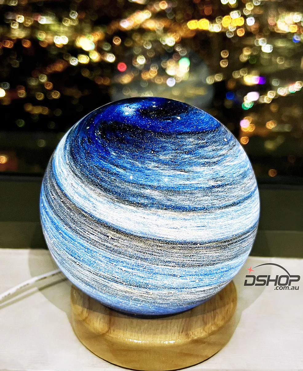 Galaxy Planet Lamp World Globe LED Light Cool Gift Home Office Decor Ornament - Image 4