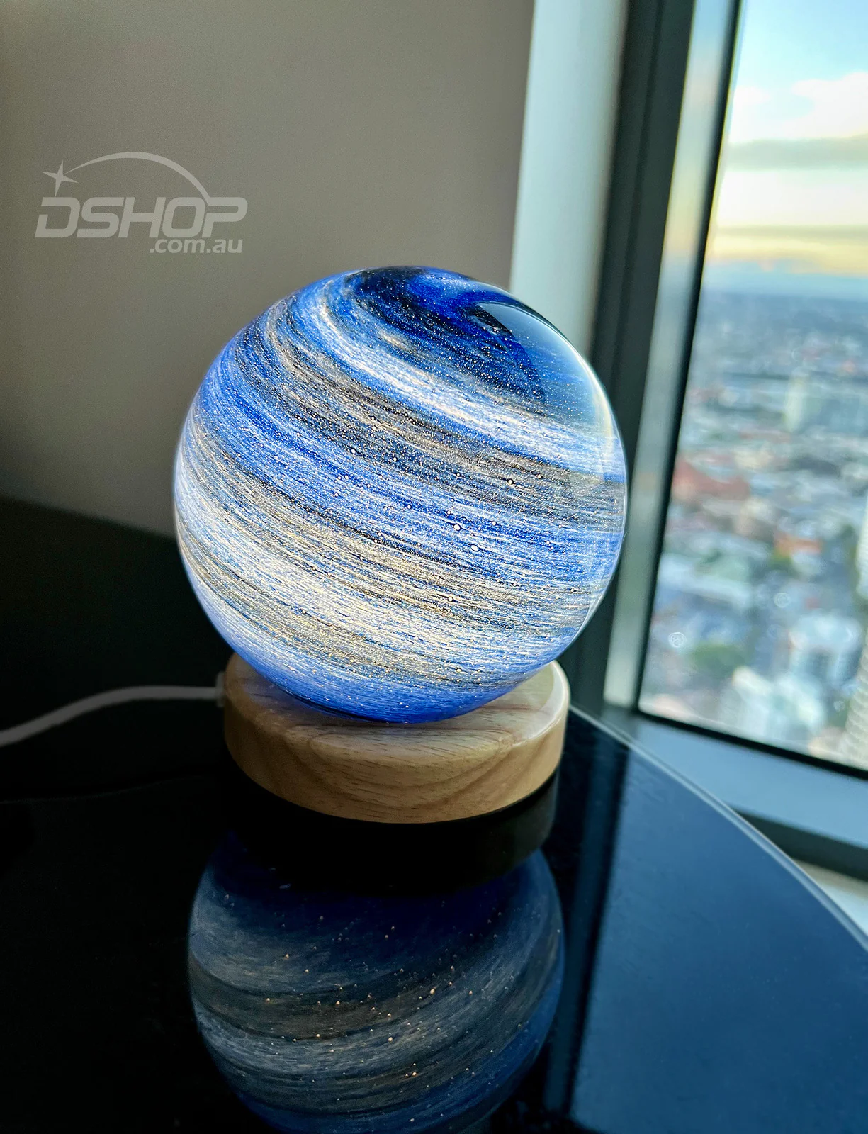 Galaxy Planet Lamp World Globe LED Light Cool Gift Home Office Decor Ornament - Image 7