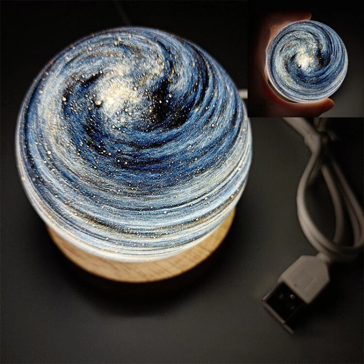 Galaxy Planet Lamp World Globe LED Light Cool Gift Home Office Decor Ornament - Image 9