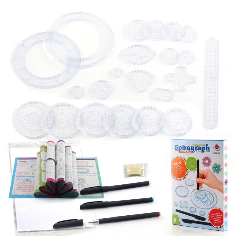 Geometric Art Creative Spirograph Drawing Set Educational Toy Kit - Image 12