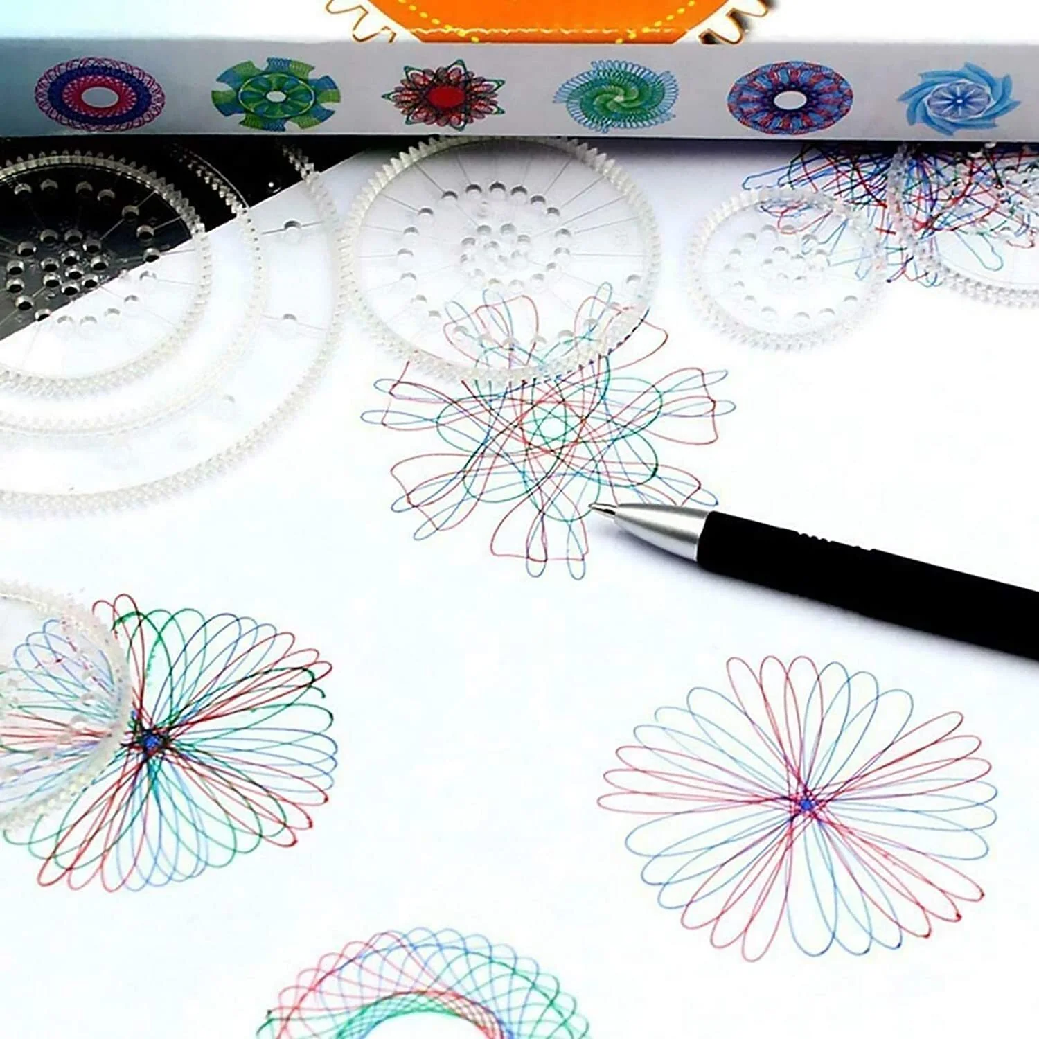 Geometric Art Creative Spirograph Drawing Set Educational Toy Kit - Image 8