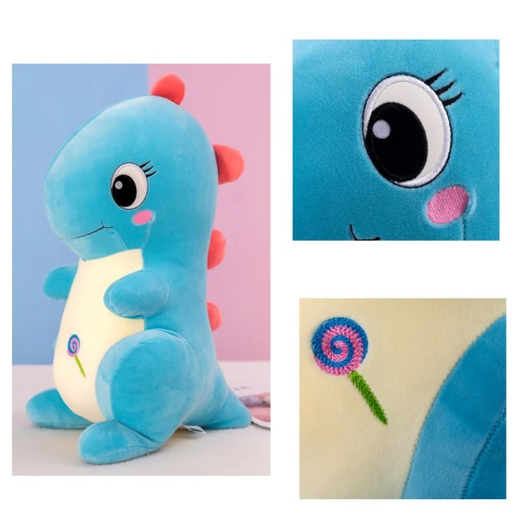 Giant Cute Dinosaur Stuffed Animal Plush Toy Doll Pillow - 60cm, Blue - Image 5