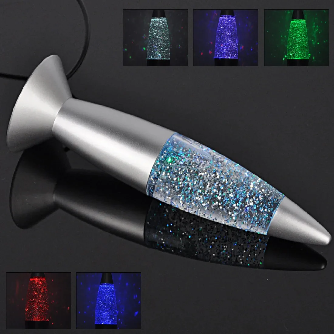 Glitter Motion Mini Lava Lamp Color-Changing Sparkling LED Portable Night Light - Image 11