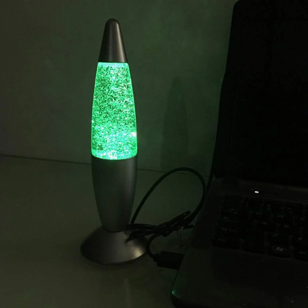 Glitter Motion Mini Lava Lamp Color-Changing Sparkling LED Portable Night Light - Image 12