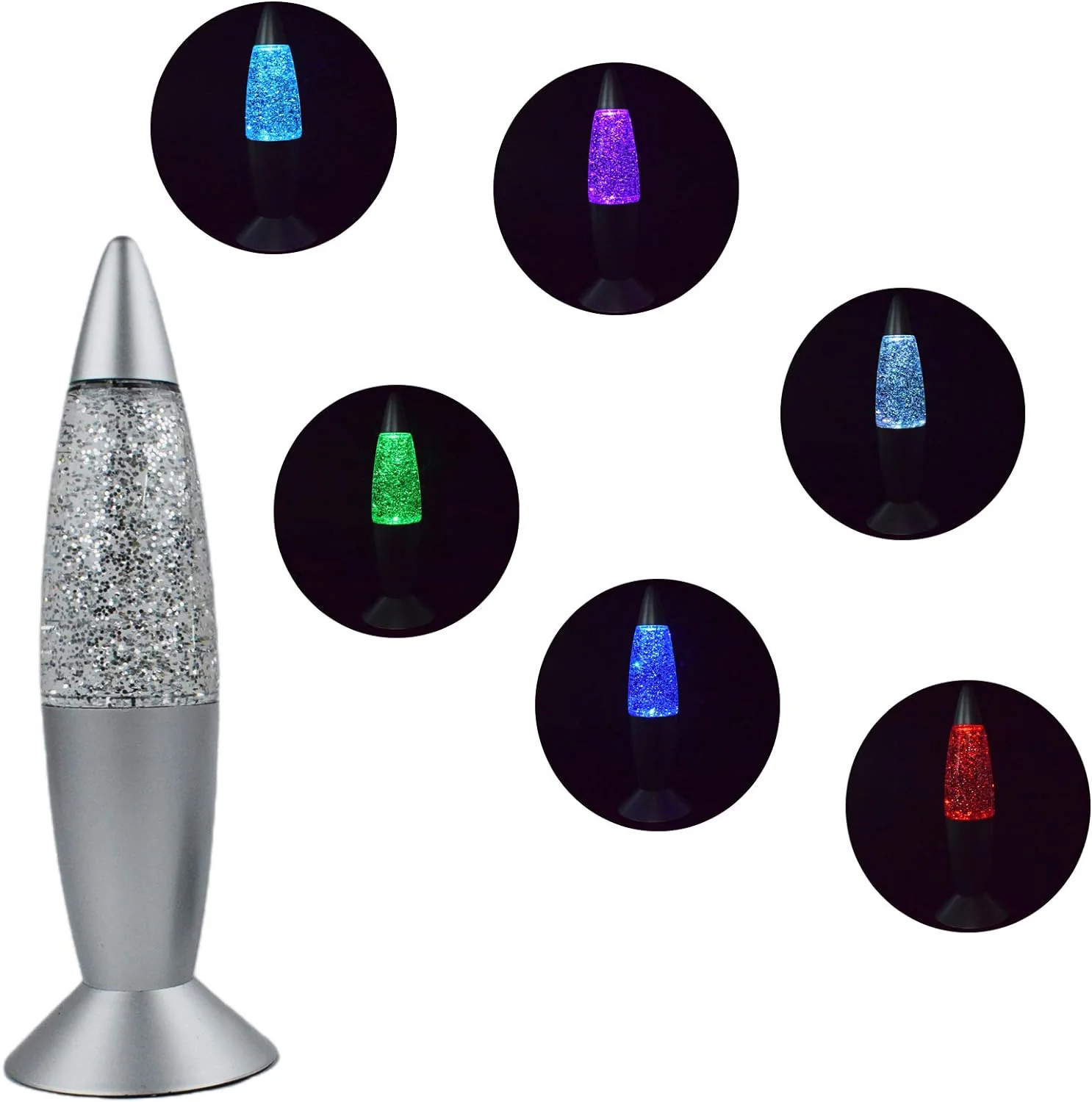 Glitter Motion Mini Lava Lamp Color-Changing Sparkling LED Portable Night Light - Image 17