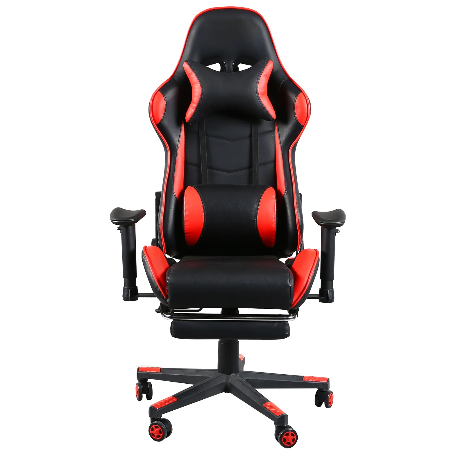 Glory Advanced Deluxe Executive High Back Gaming Reclining Office Chair with Footrest (Red & Black) - Image 6