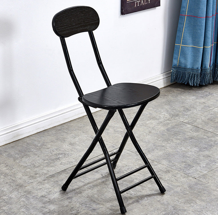Grace Steel and Wood Folding Chair (Black) - Image 9
