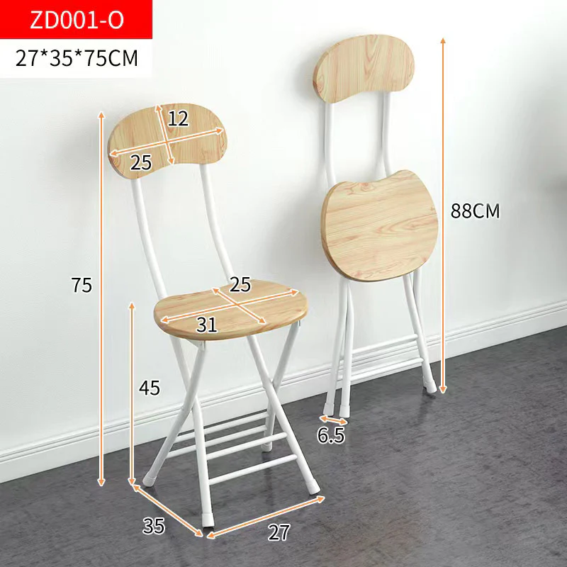 Grace Steel and Wood Folding Chair (Oak) - Image 4