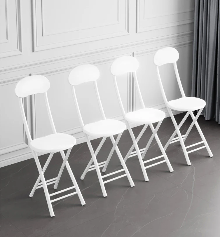 Grace Steel and Wood Folding Chair (White) - Image 9