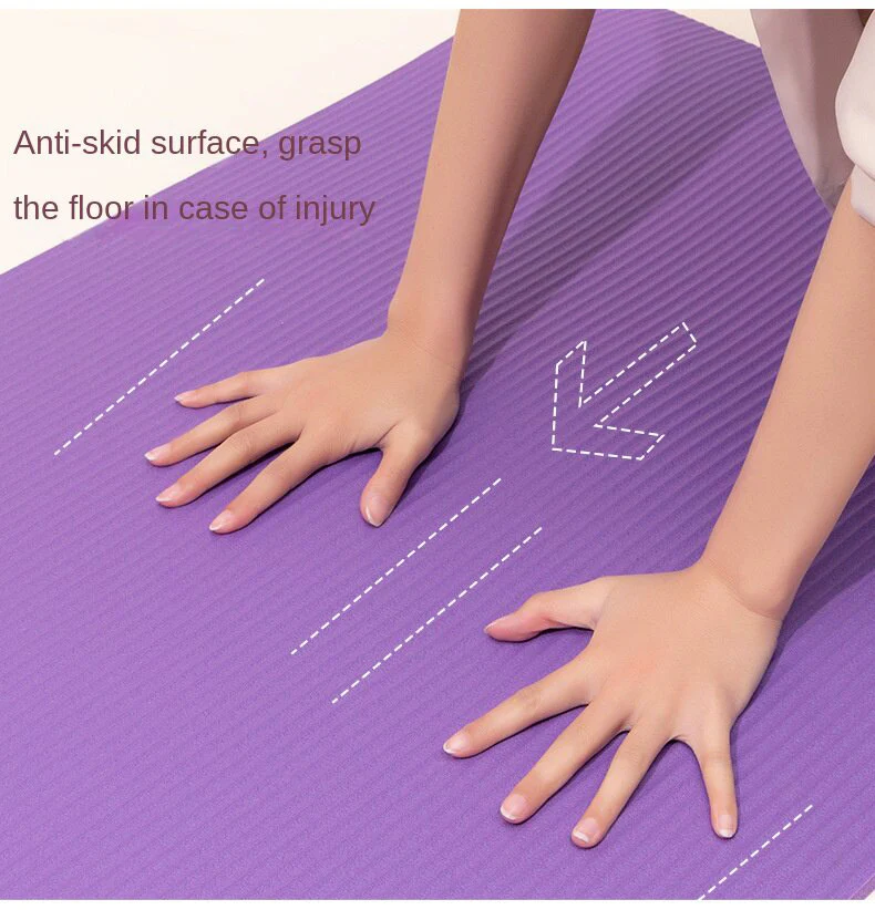 Health and Fitness Extra Thick Yoga Mat 8mm (Black) - Image 12