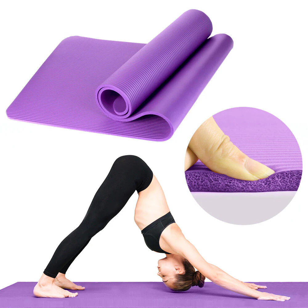 Health and Fitness Extra Thick Yoga Mat 8mm (Black) - Image 14
