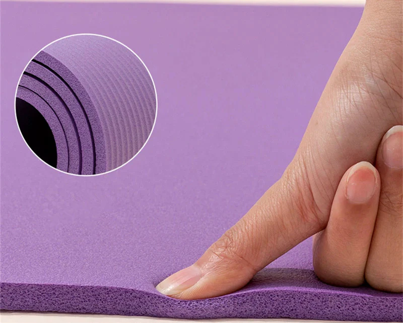 Health and Fitness Extra Thick Yoga Mat 8mm (Black) - Image 8