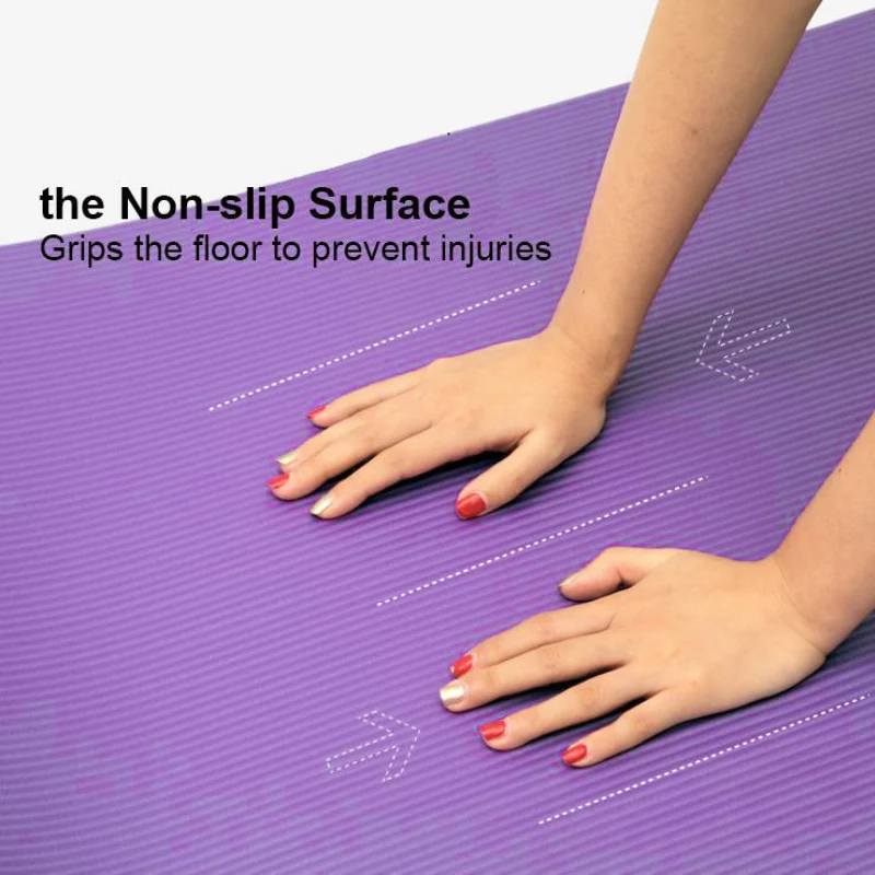 Health and Fitness Extra Thick Yoga Mat 8mm (Grey) - Image 14