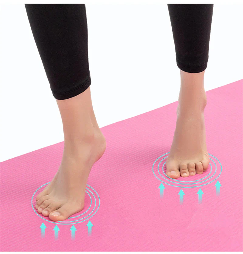 Health and Fitness Extra Thick Yoga Mat 8mm (Grey) - Image 16