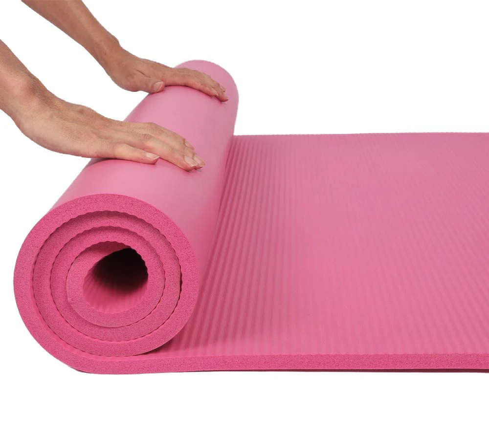Health and Fitness Extra Thick Yoga Mat 8mm (Pink) - Image 5