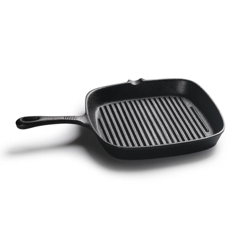 Heavy Duty Non-stick Frying Pan Cast Iron Steak Skillet Induction Cooker BBQ Grill Cookware - Image 4