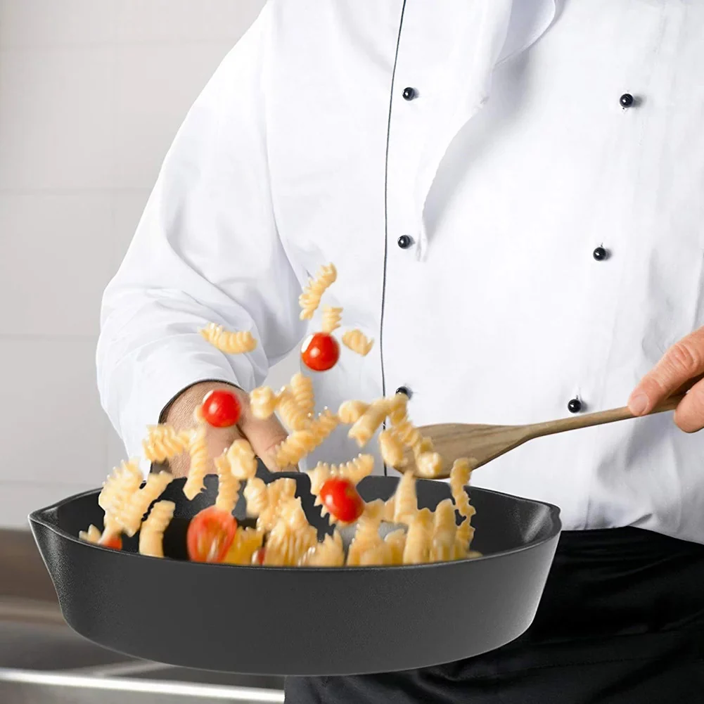 Heavy Duty Non-Stick Frying Pan Cooker Pot Cast Iron Skillet BBQ Grill Cookware - Image 8